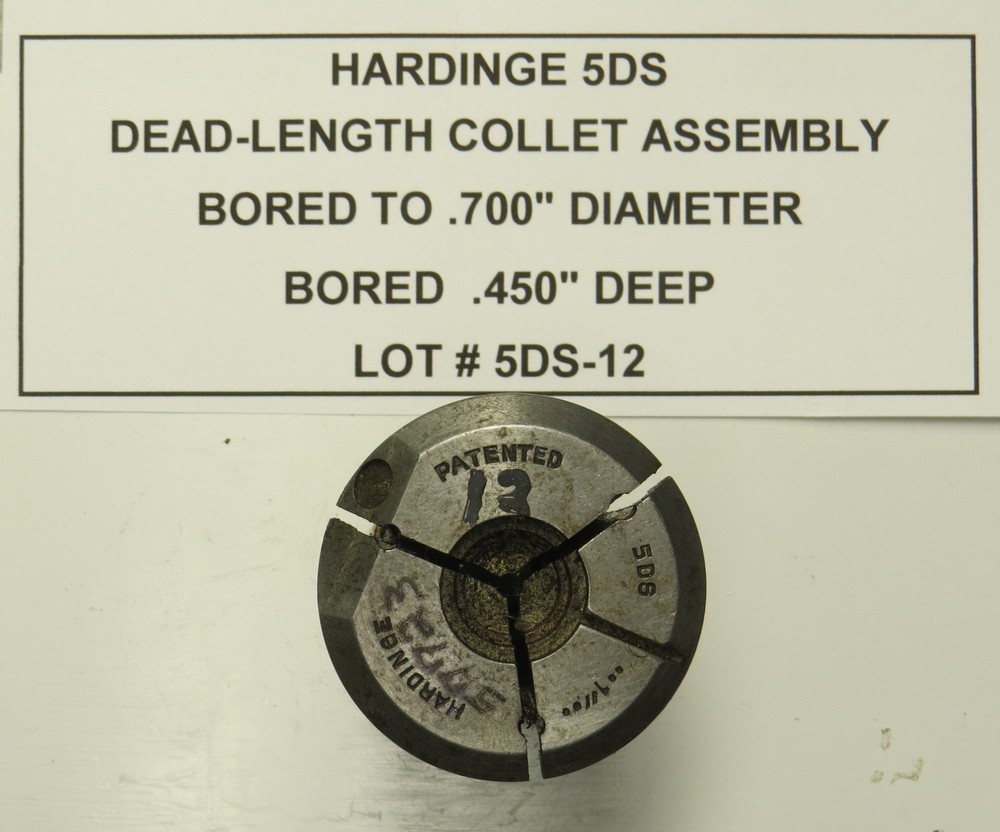 HARDINGE 5DS 5C DEAD-LENGTH COLLET ASSEMBLY WITH 5DS COLLET - # 5DS-12