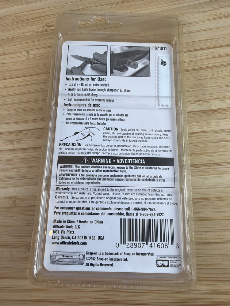 Snap On ~ Carbide Knife Sharpener ~ 871011