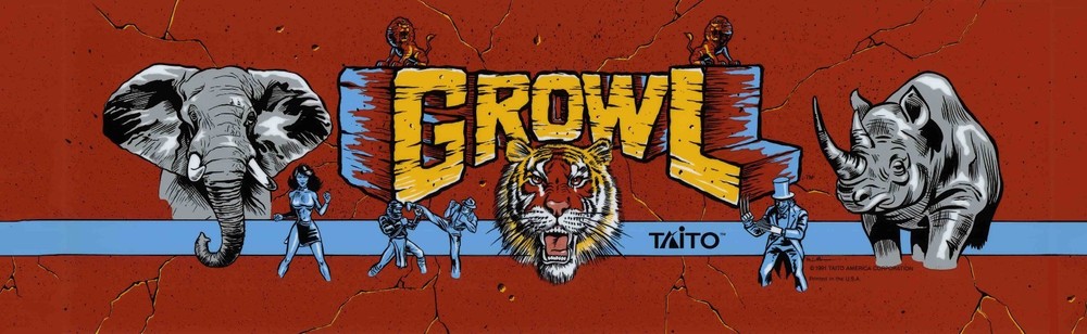 Growl Arcade Marquee 26" x 8"