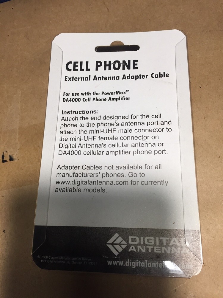 Digital Antenna DA 75S Cell Phone External Antenna Adapter Cable NEW