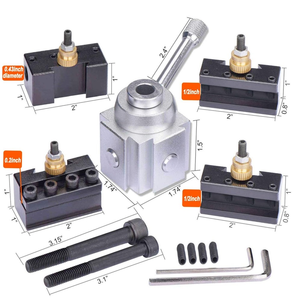 Compact Lathe Tool Holder for DIY Projects, Compatible with Micro Lathes