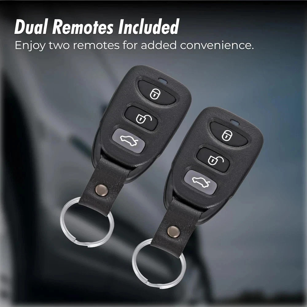 Car Keyless Entry System - Trunk Pop with Two 3-Button Remotes-Keyless Entry