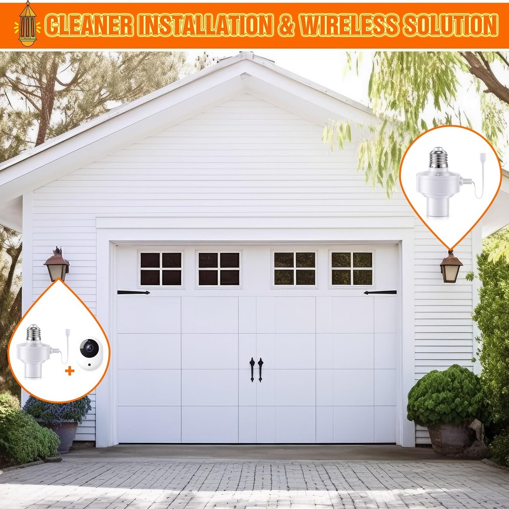 2 Pack E26 Light USB Socket Adapter, Lamp Socket Power Adapter 5V 1... Fast Ship