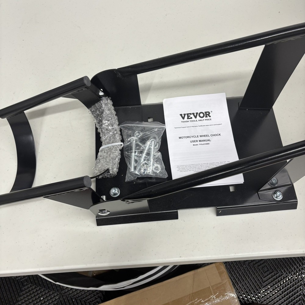 VEVOR Motorcycle Removable Wheel Tire Chock Nest Cradle Adjustable Universal