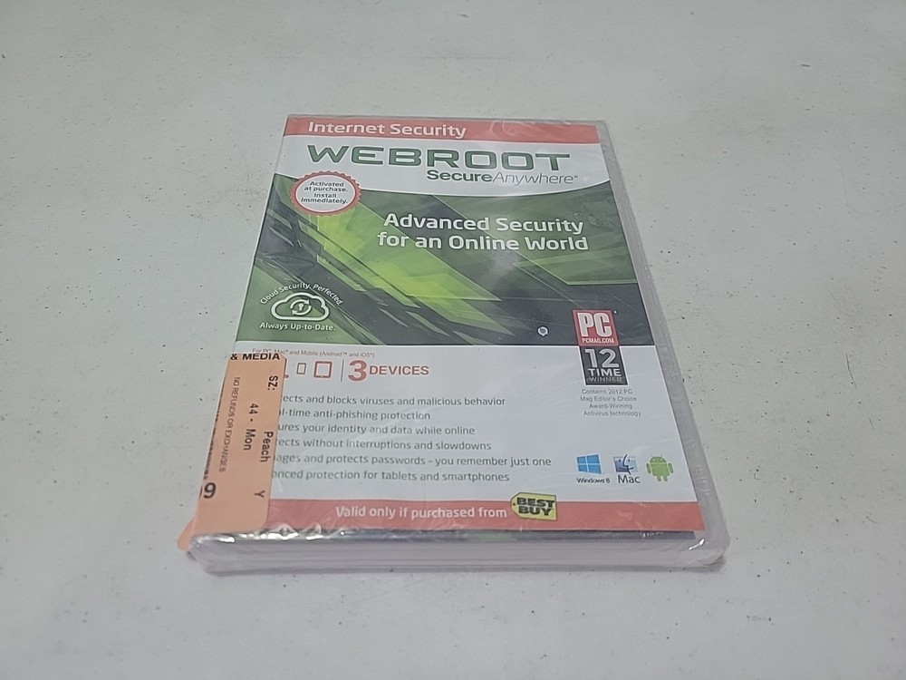 Webroot Secure Anywhere Internet Security - Full Version for Windows & Mac NEW