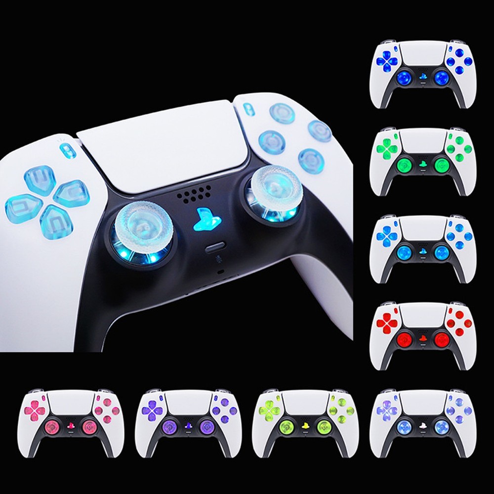 8 Colors Luminated DIY Light Panel Board Thumbsticks LED Kit For PS5 Controller