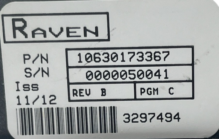 063-0173-367 Raven Product Controller Node, ECU, CAN PROD CTRL, LEVEL 3