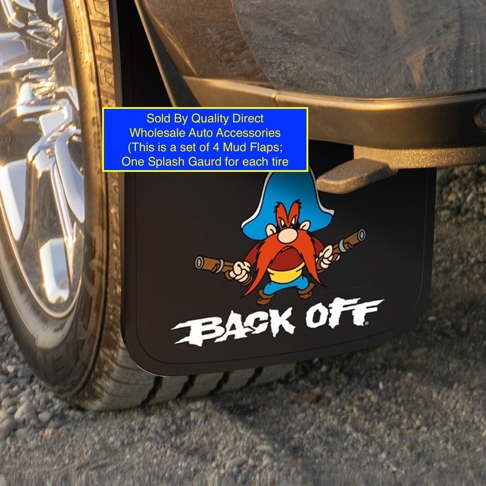 (4) 11" x 19" Mud Flaps YOSEMITE SAM Splash Guards Front & Rear Mud Guards
