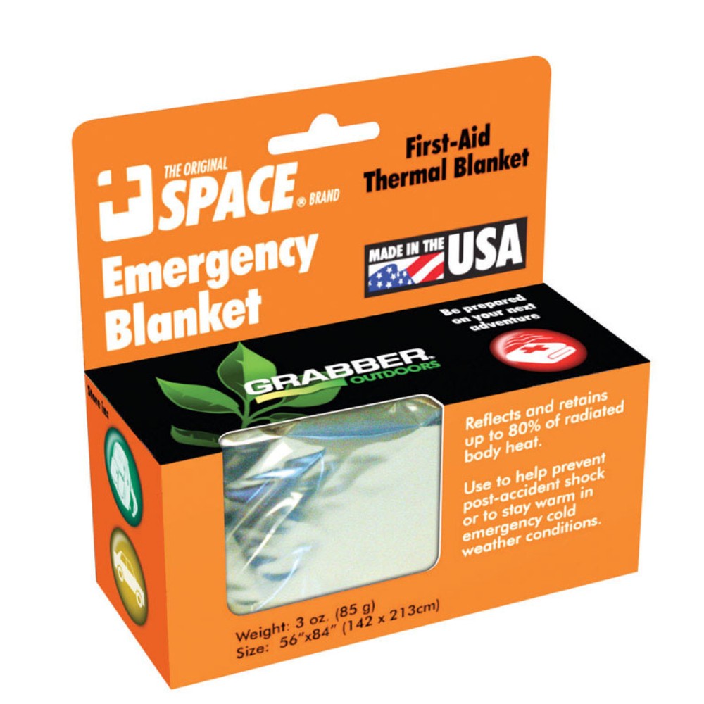 Grabber 9914EBSS Silver Emergency First-Aid Space Thermal Blanket 3.2 oz .