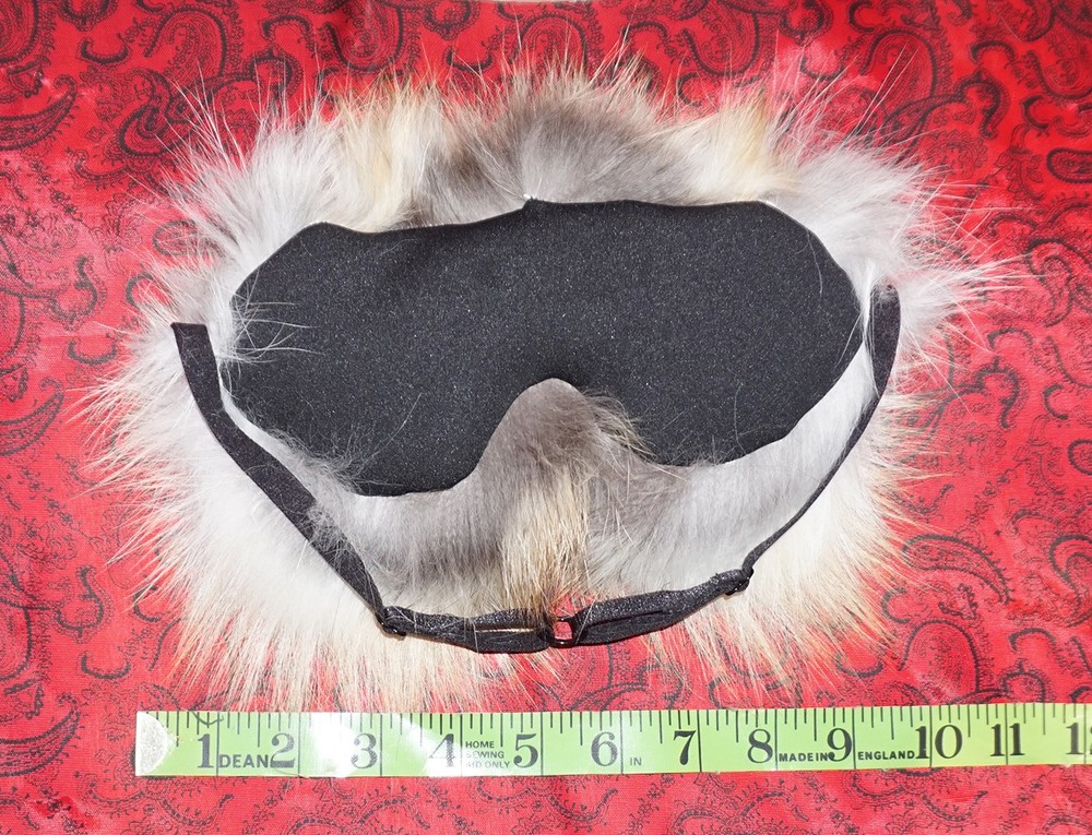 Golden Island Fox Fur Sleep Mask Blindfold