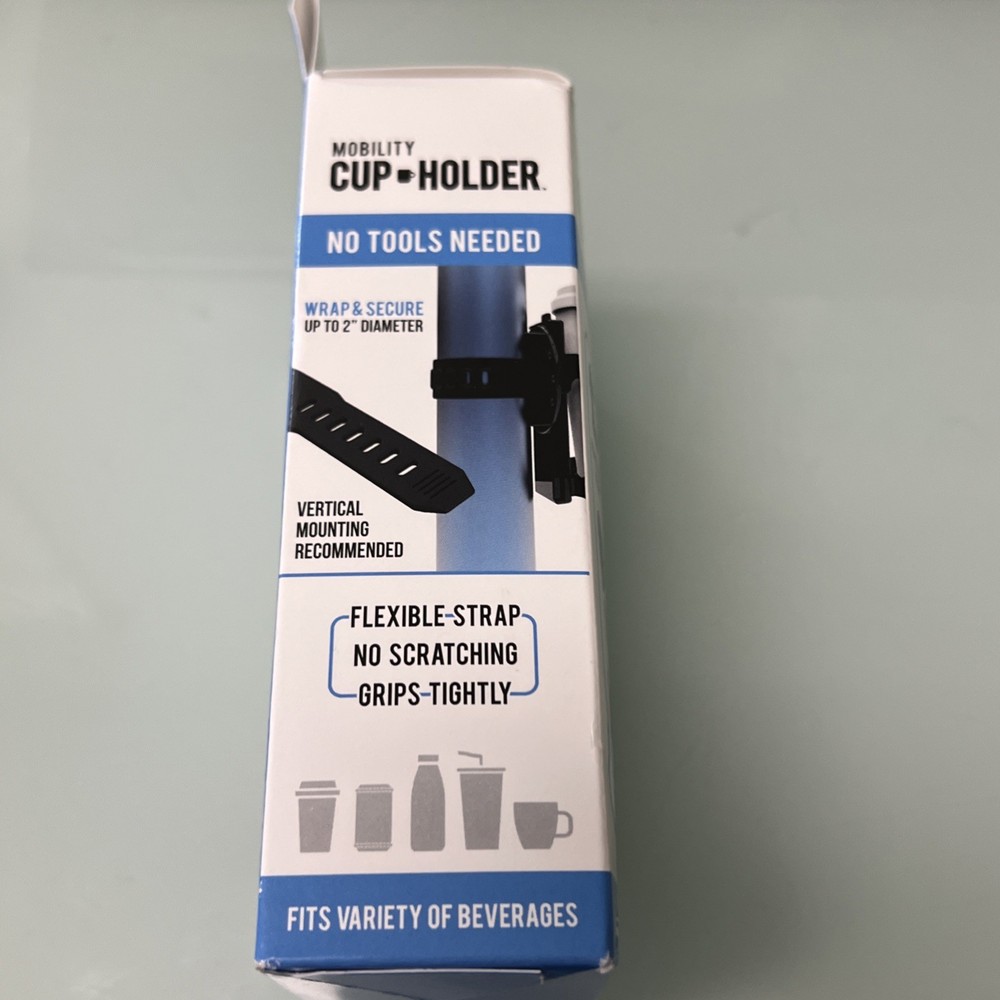 Portable Adjustable Cup Holder for Wheelchairs and Mobility Aids - Easy Install