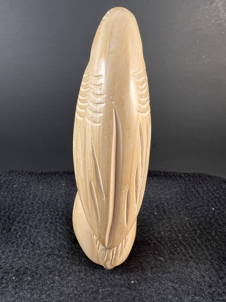 Hand-Made Carved Soapstone Parrot Sculpture