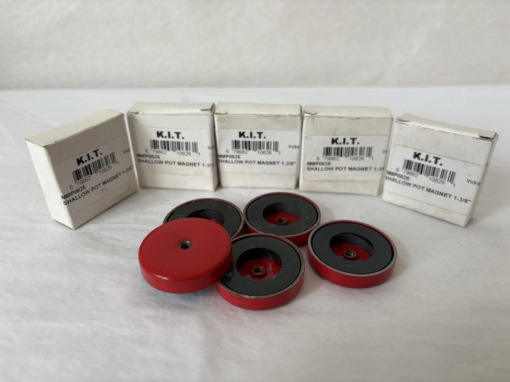 New 5-PACK Shallow Pot Magnet, 25 Lb. Pull 1-3/8”