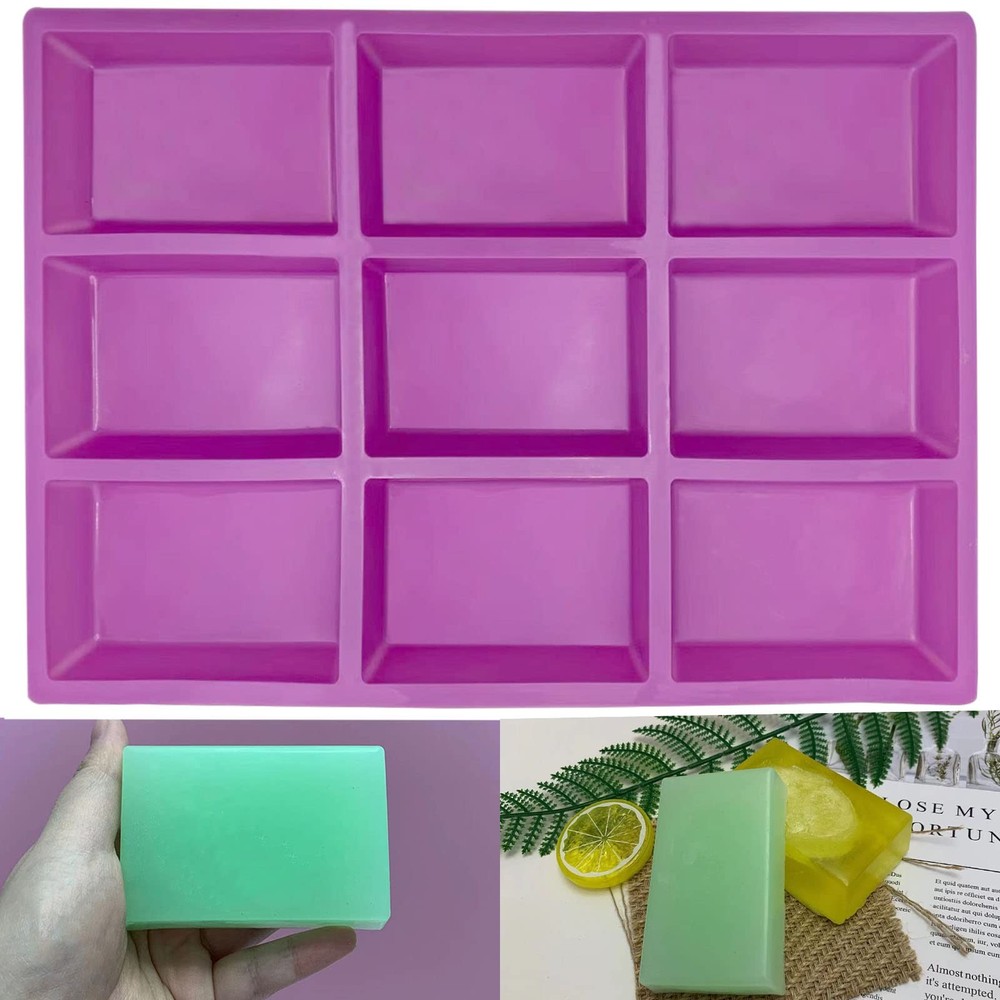 Rectangle Silicone Soap Mold 4oz Large Soap Molds for Soap Making,Rectangle S...