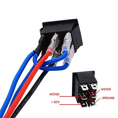 Momentary Polarity Reverse Switch DC 12V 20A Motor Control 6 Pin 3 Ordinary