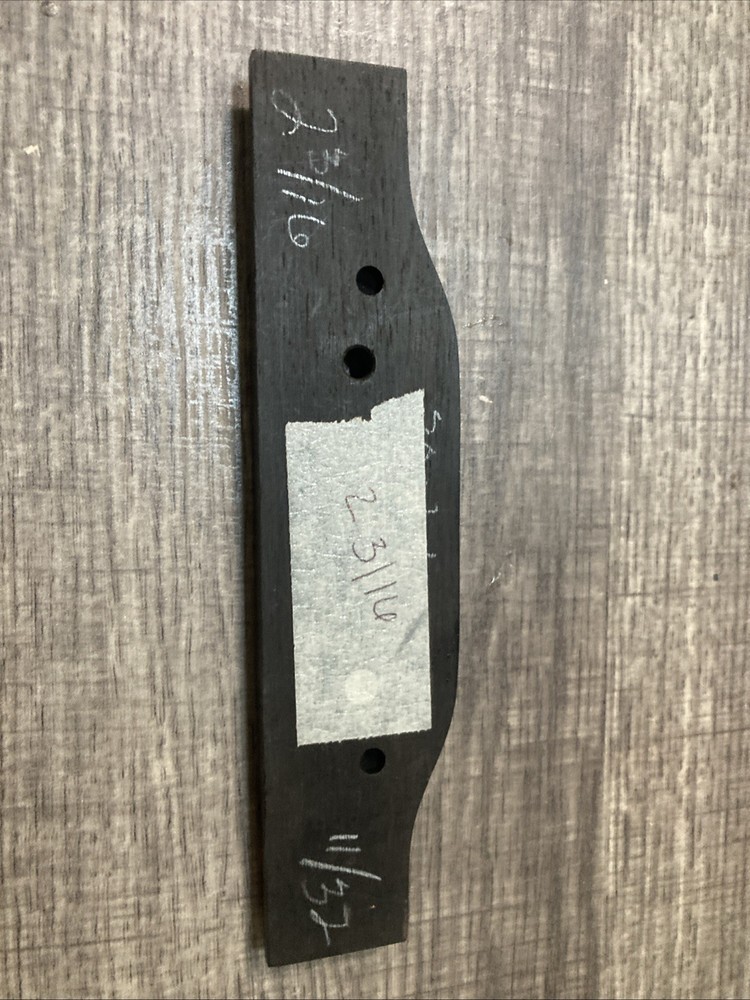 2 Solid Ebony Martin Acoustic Guitar Bridges 2 3/16th String Spacing