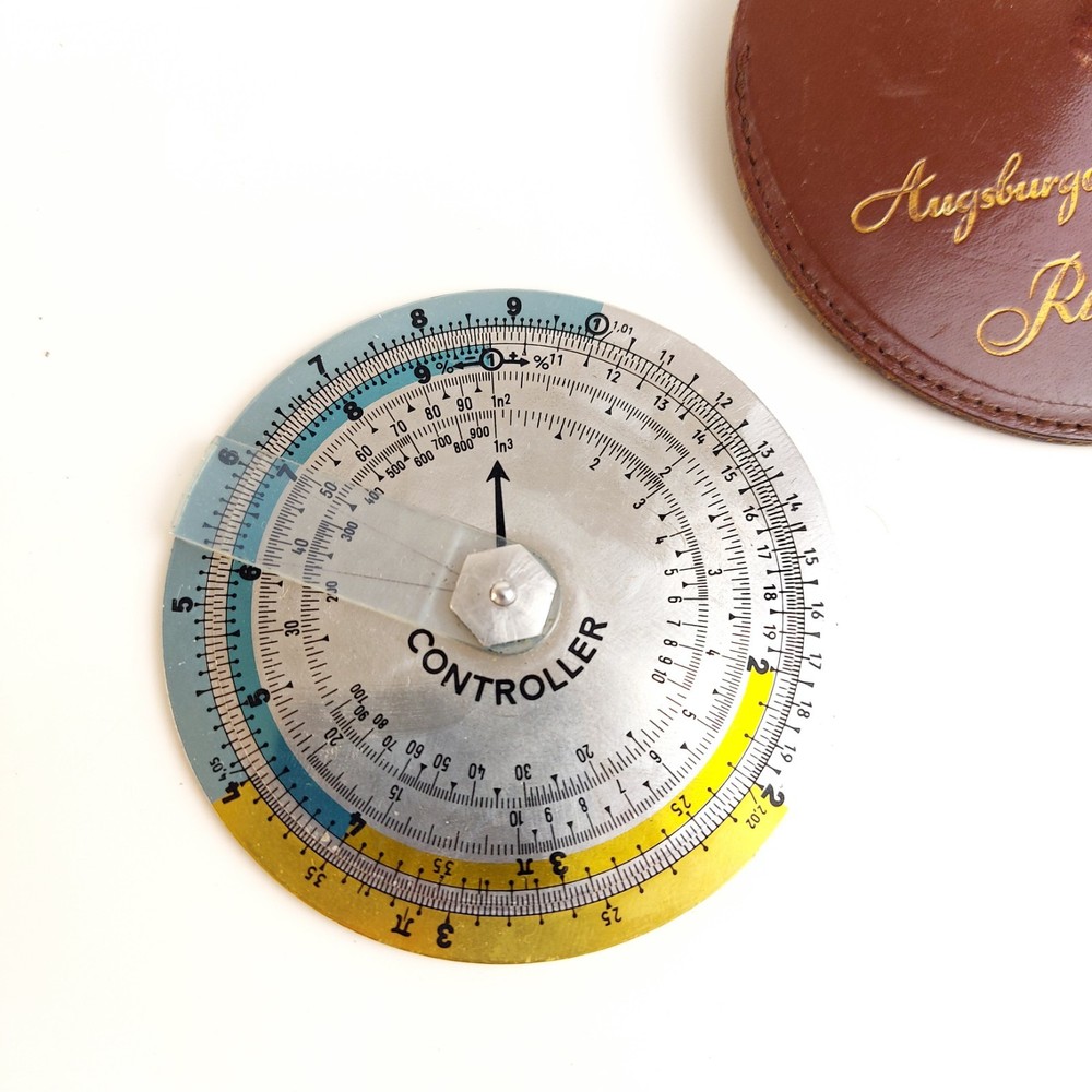 Vintage Circular Slide Rule, CONTROLLER Munchen 15, made in Germany 1960s