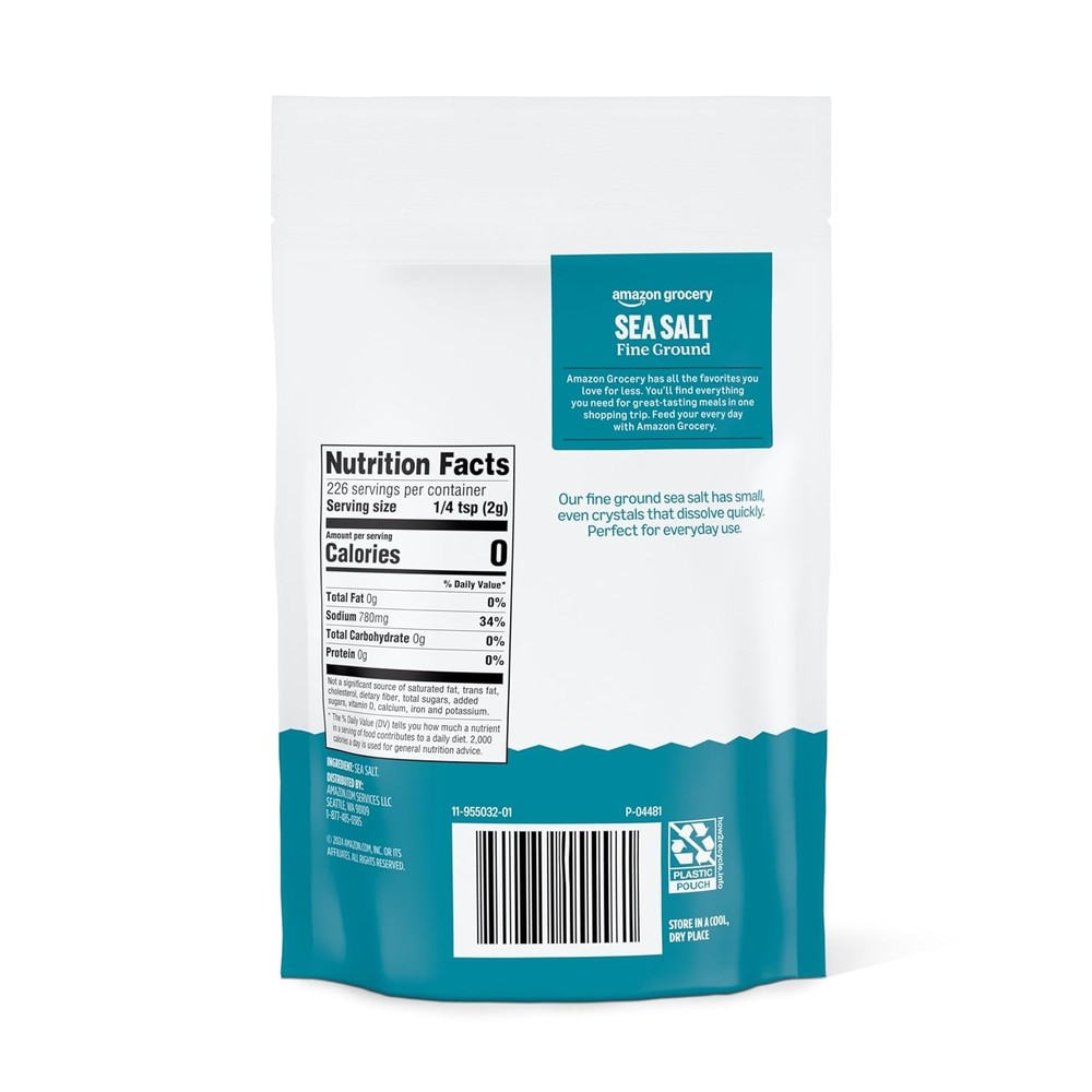 Sea Salt Fine Ground 16 Oz