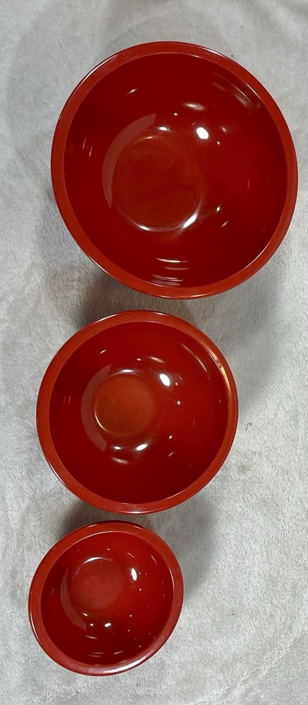 Pottery Barn Kids Red Nesting Mixing Bowls Melamine