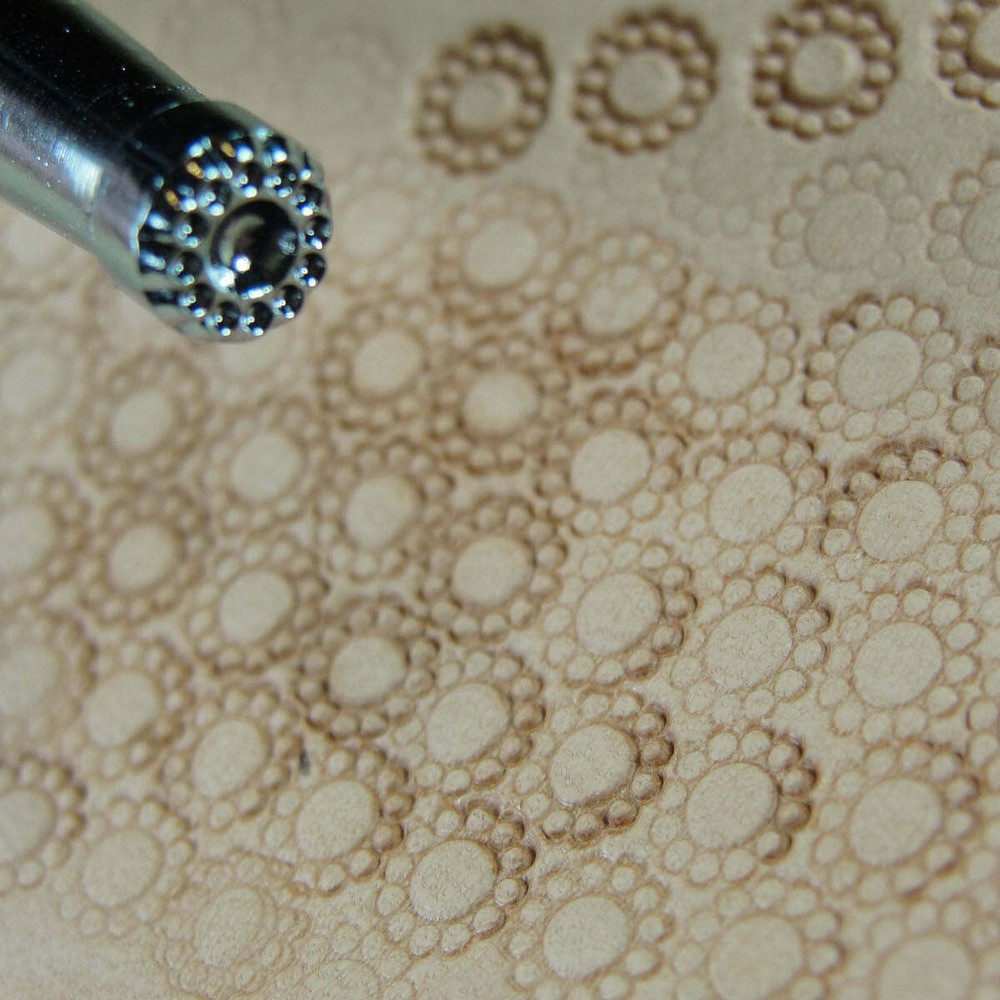 Craft Japan - #A800 Round Background Stamp (Leather Stamping Tool)