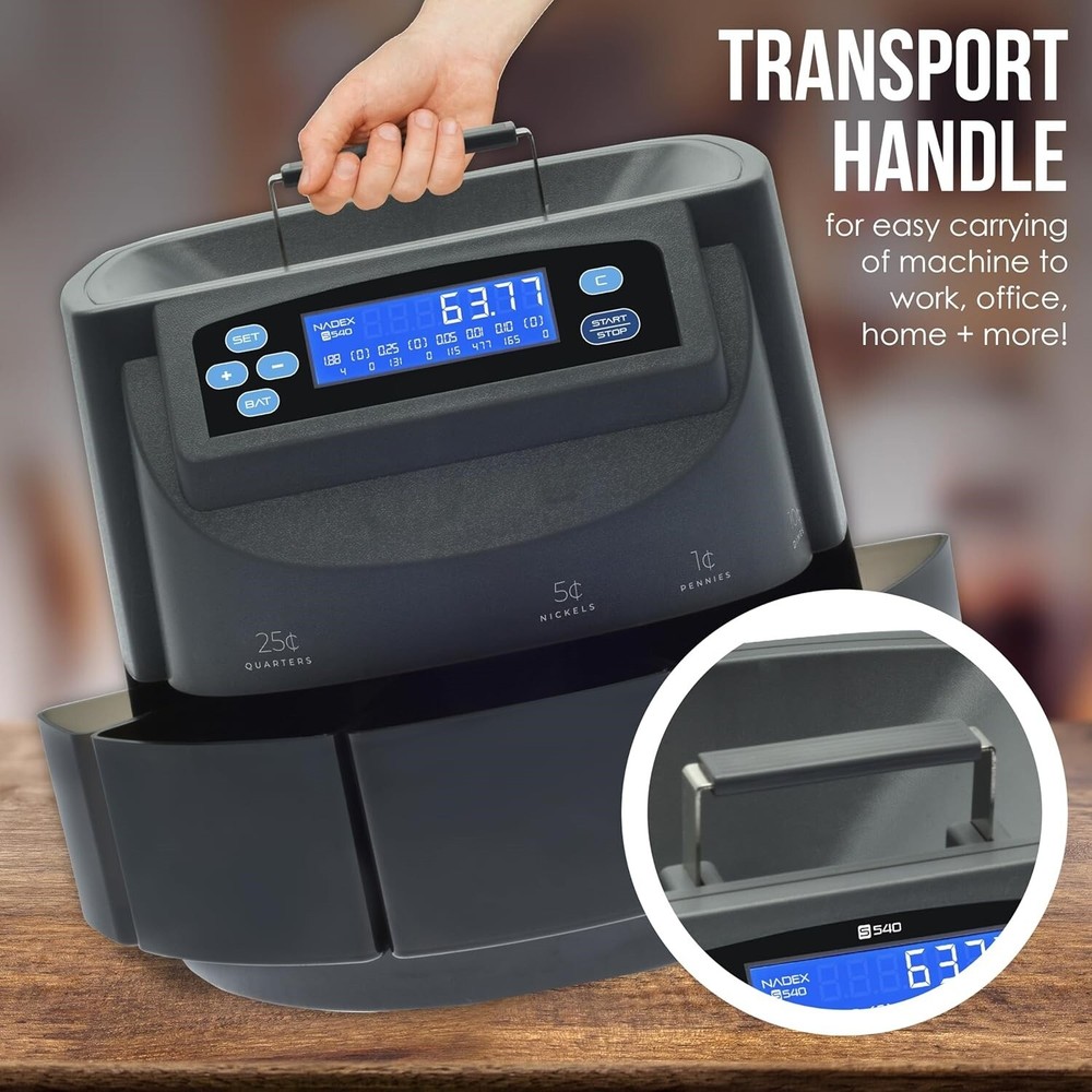 Coin sorter and wrapper machine manual with crank money change counter sorting