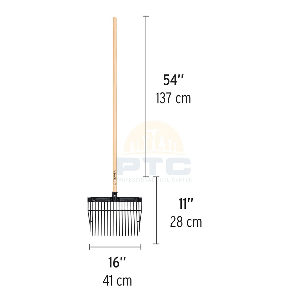 Truper BF-16 Plastic head pitchfork, 16 teeth, 54" shank