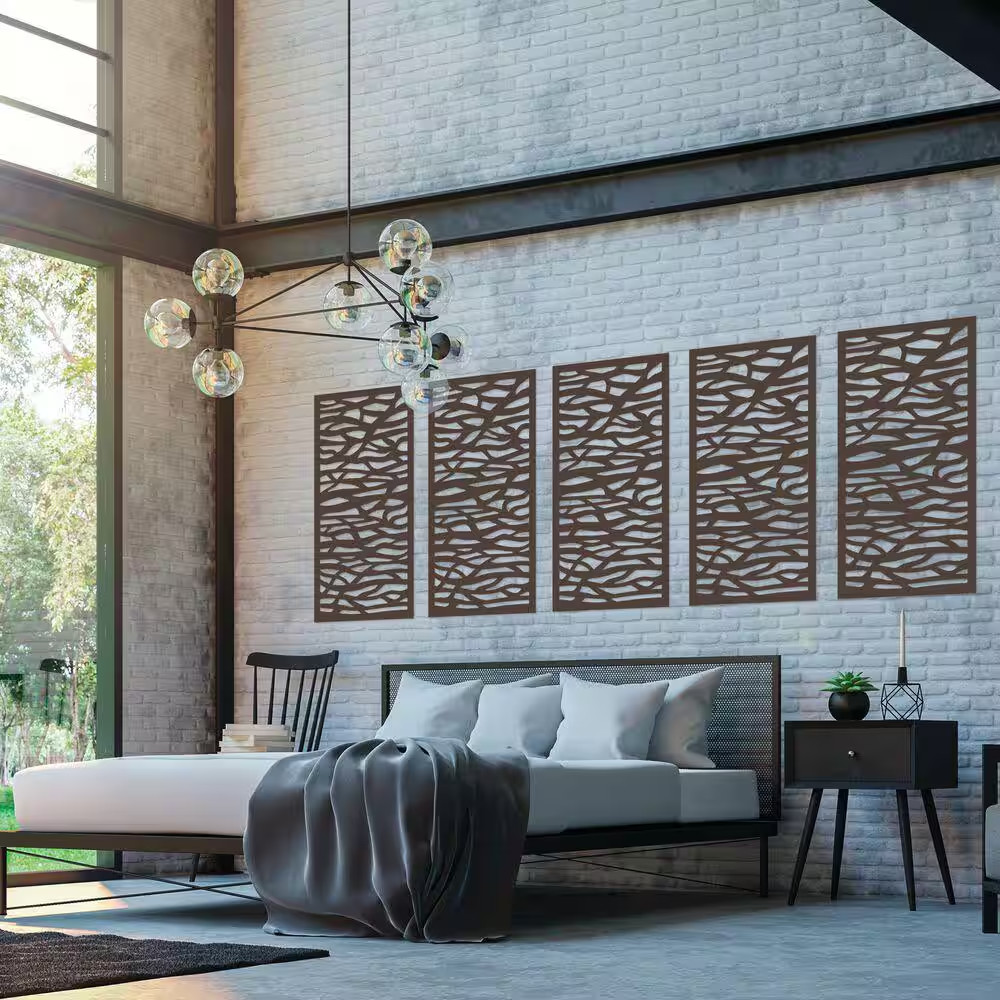 2 Ft. X 4 Ft. Sprig Umber Decorative Screen Panel