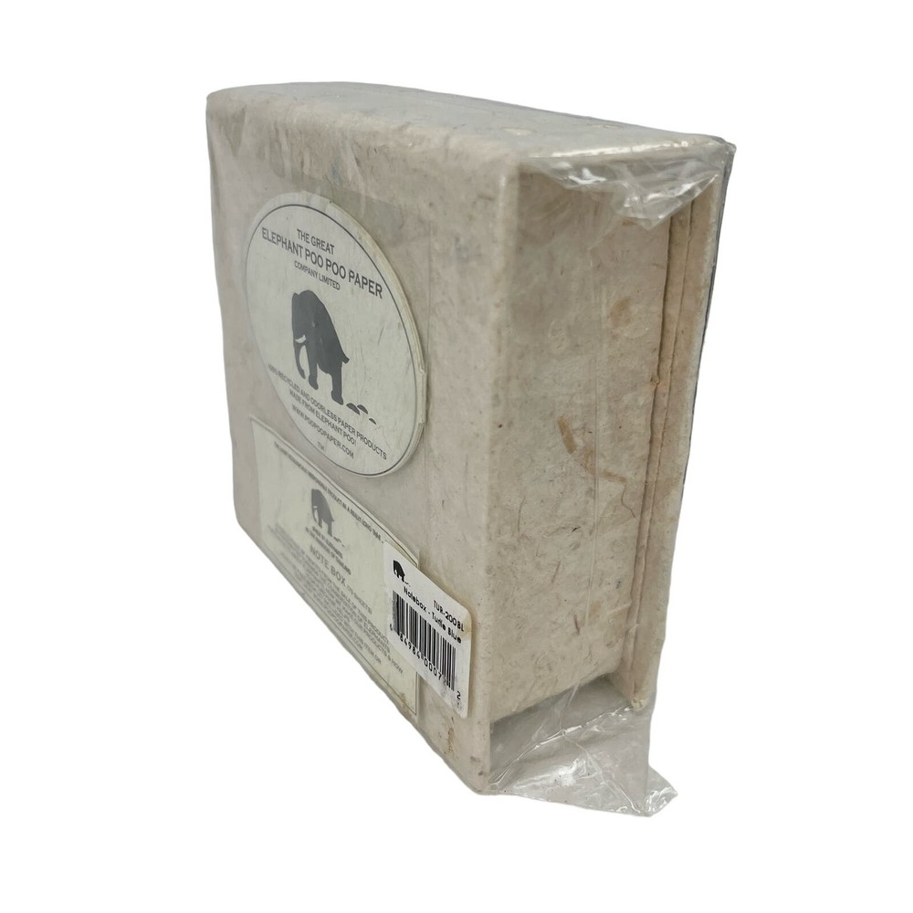 The Great Elephant Poo Poo Paper Blue Turtle Note Box New