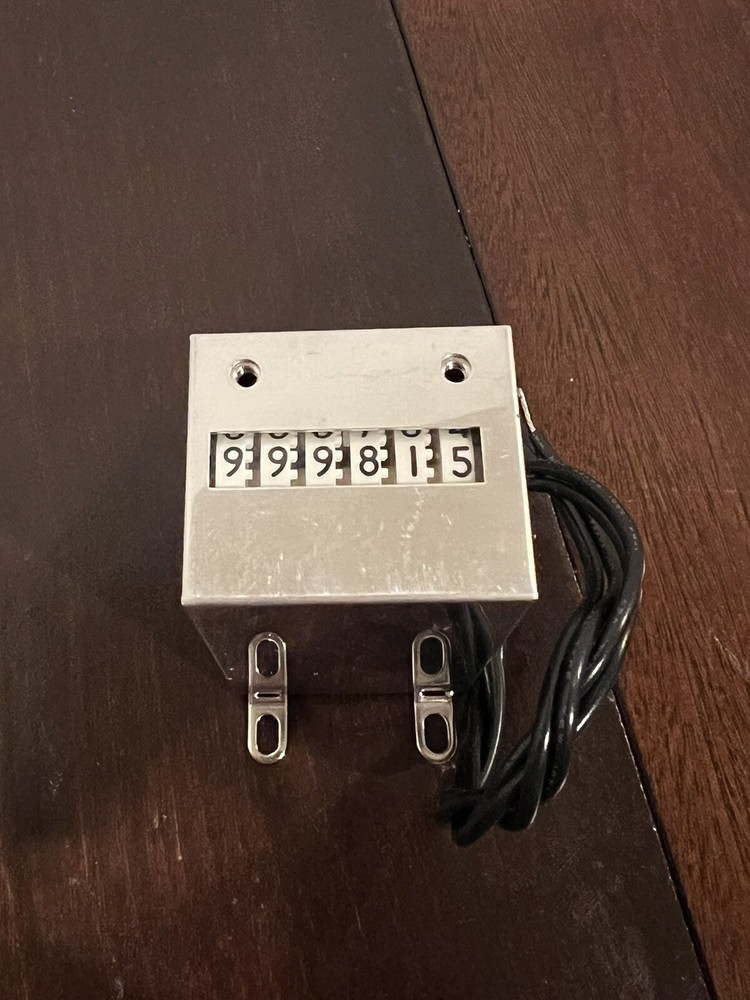 Kessler-Ellis QEP 6 12V DC 6 Digit Impulse Counter Mechanical Wire Leads EUC