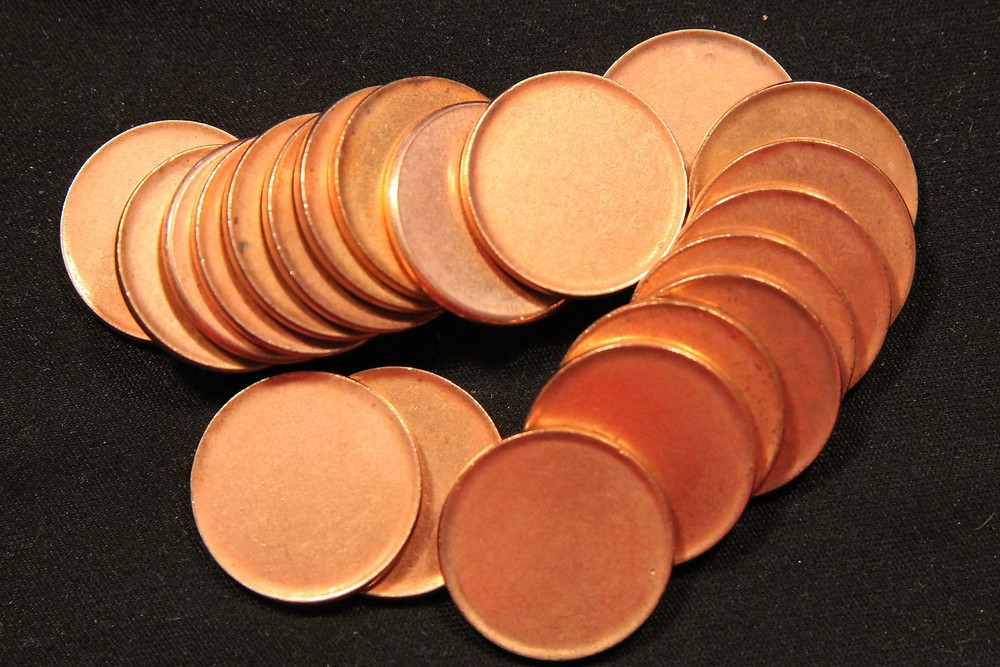 1997-2012 One (1) Canada ERROR Coin Blank Planchet Penny Cent 2.25 grams Unc Red