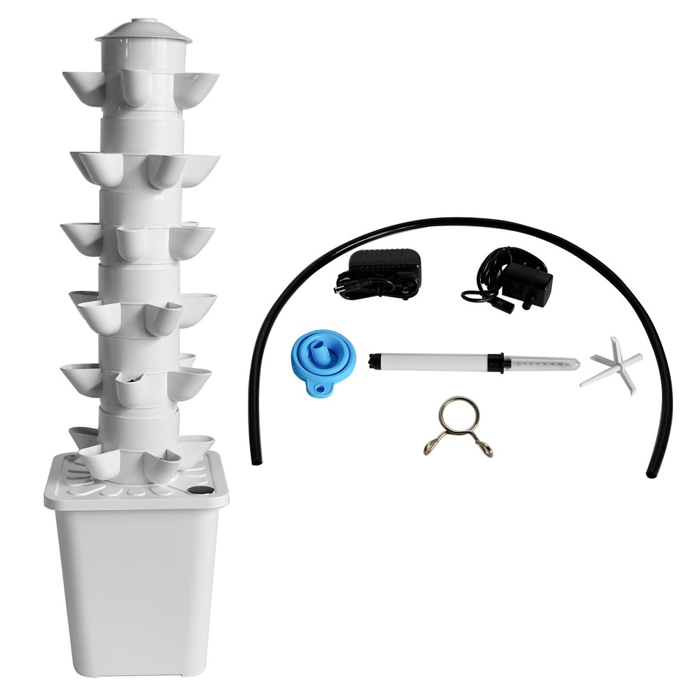 30-pot White Tower Garden Hydroponics Growing System Indoor Smart Garden system
