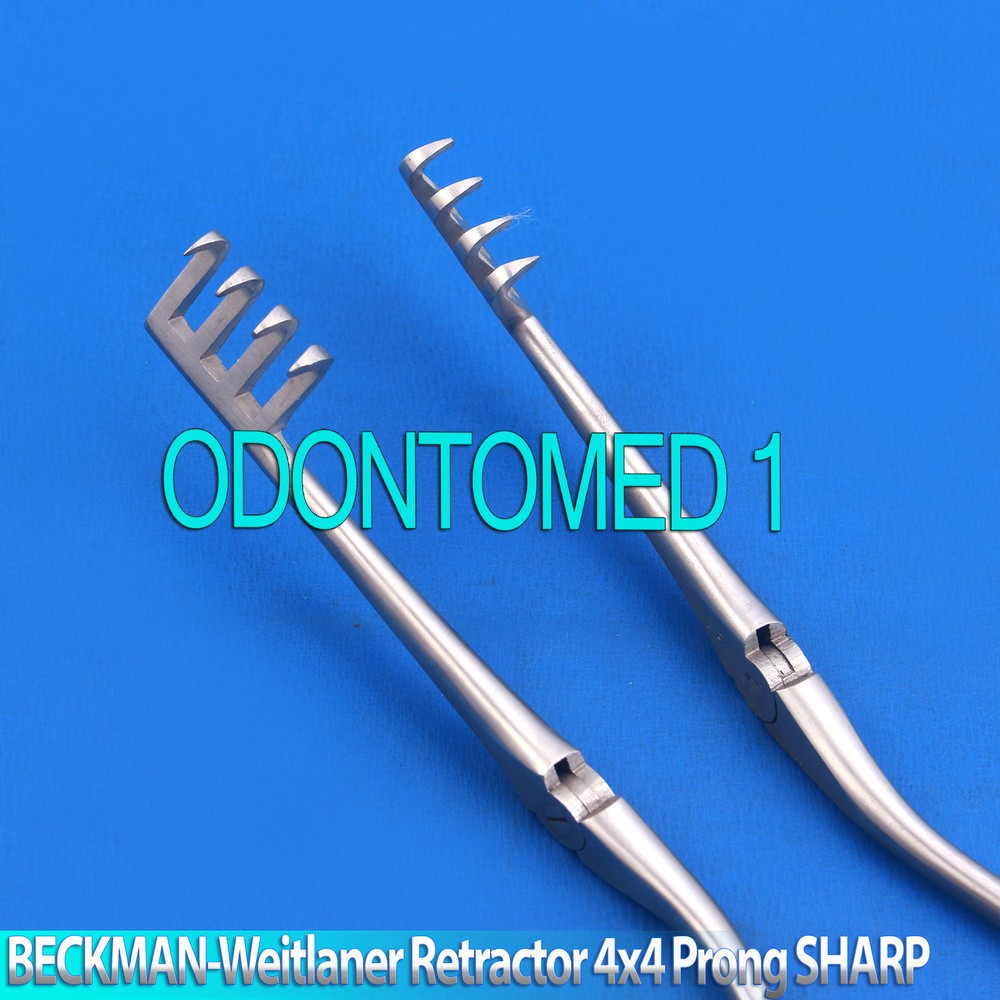 BECKMAN-Weitlaner Retractor 12.5" 4x4 Prong SHARP Hinged Blade
