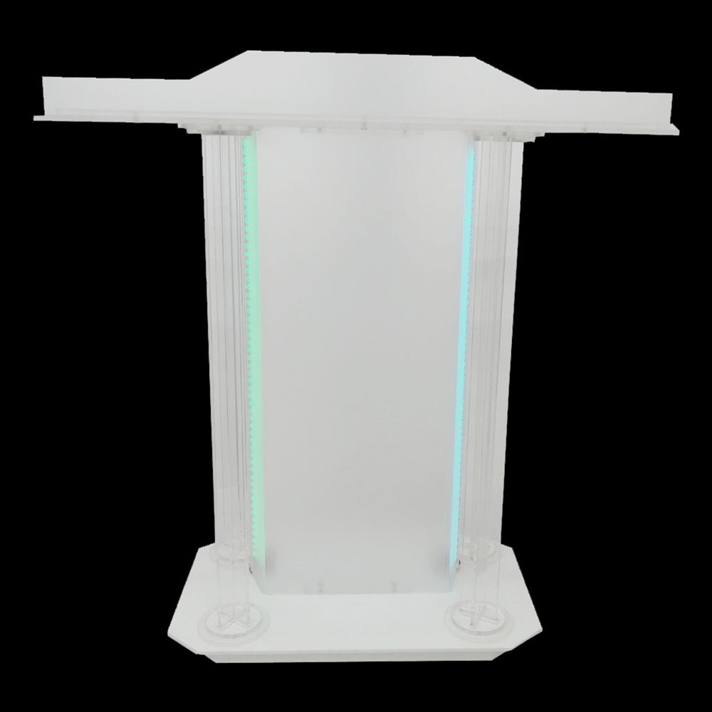 Luminous Led-Light Clear Acrylic Podium Commercial Perspex Lectern Speech Stand
