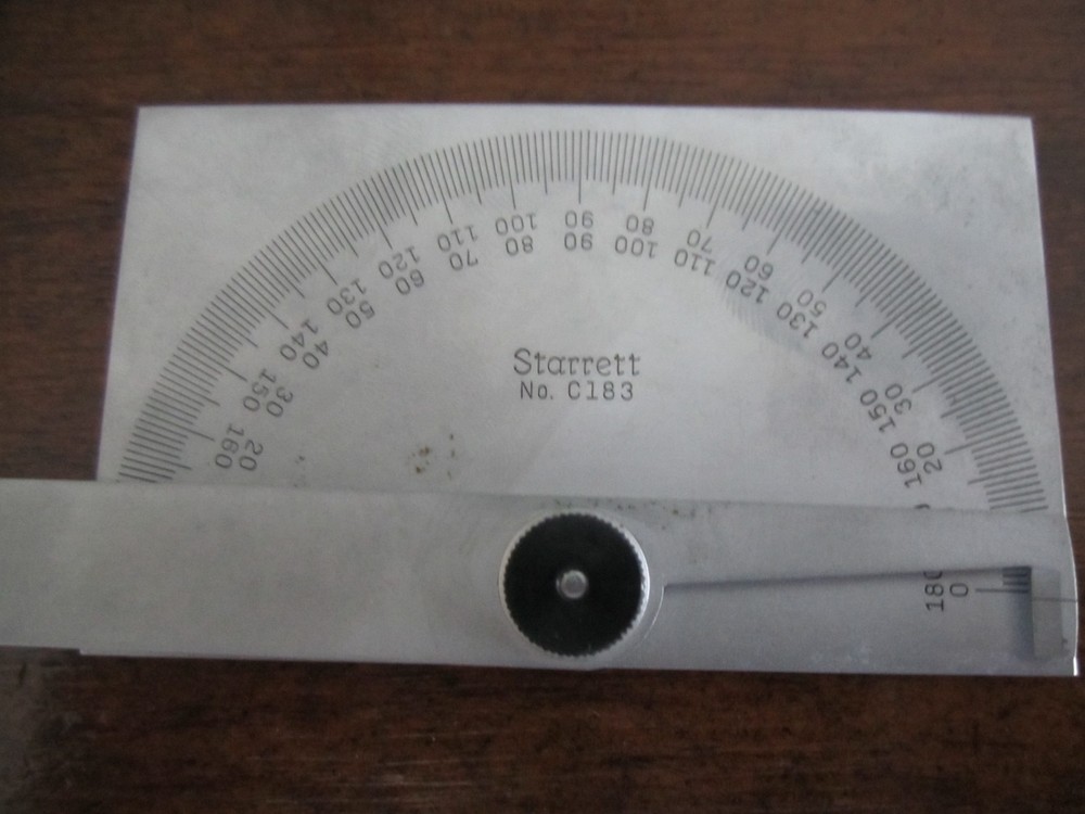Starrett Steel Protractor C183 6" 0-180 Degree