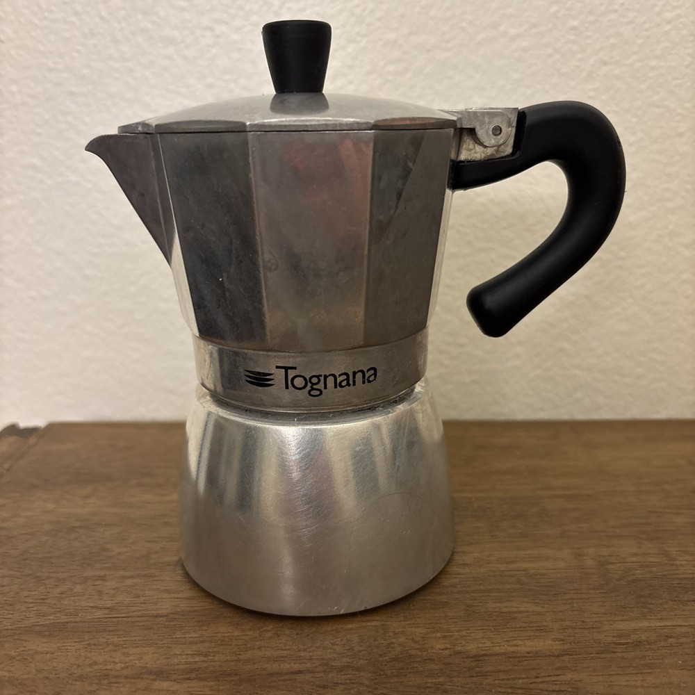 Vtg TOGNANA STOVETOP ESPRESSO COFFEE MACHINE. 1-CUP.