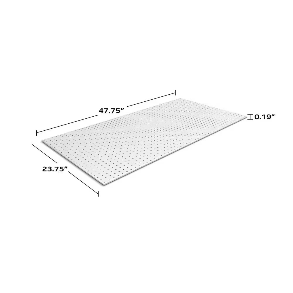 48 In. H X 24 In. W White Pegboard