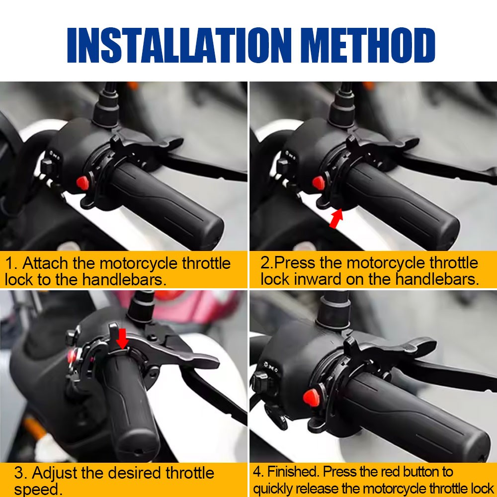 Motorcycle Cruise Control Throttle Lock Assist Handlebar Boost Tool Accessories