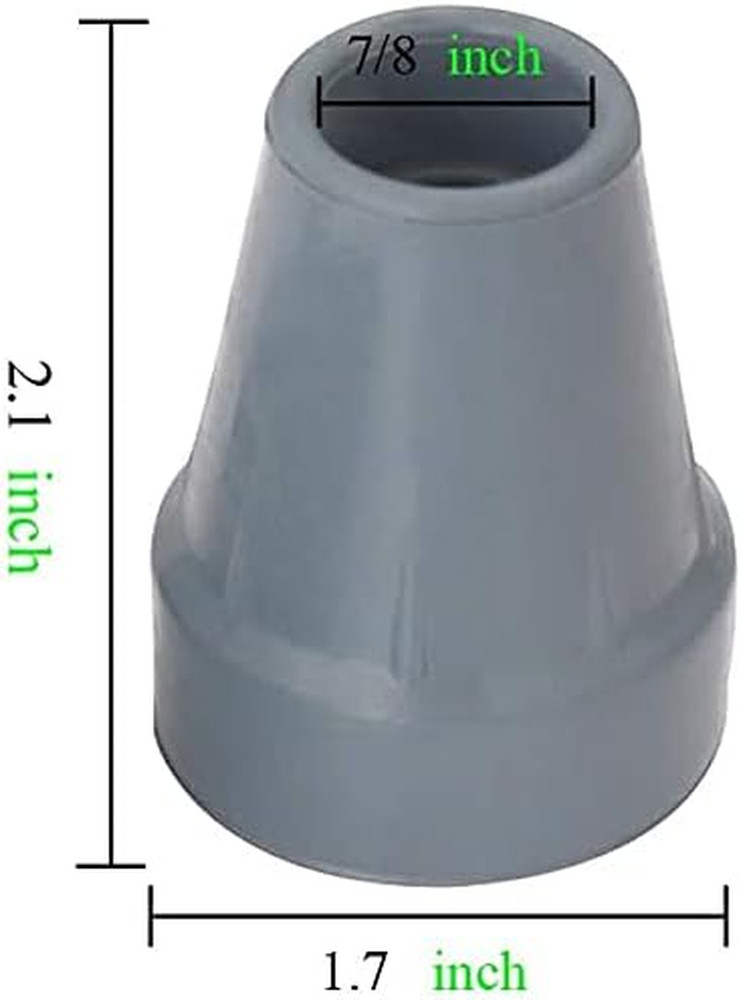 Medical Crutch Tips, Gray, 7/8 Inch (2)