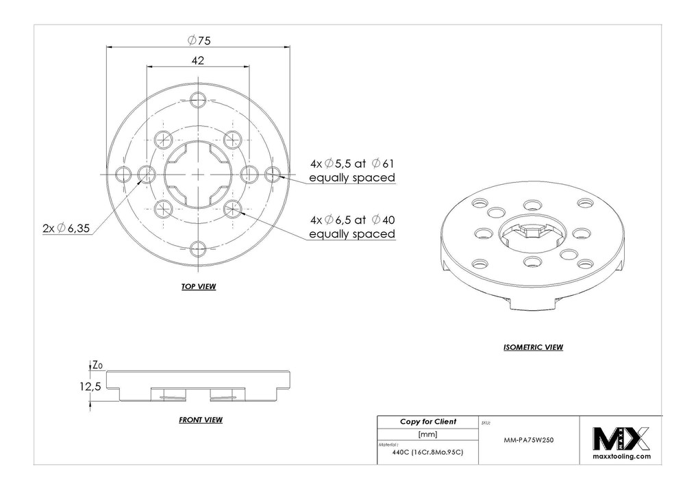 MaxxMacro 75 Performance Rust Proof Pallet with .250" Dowels