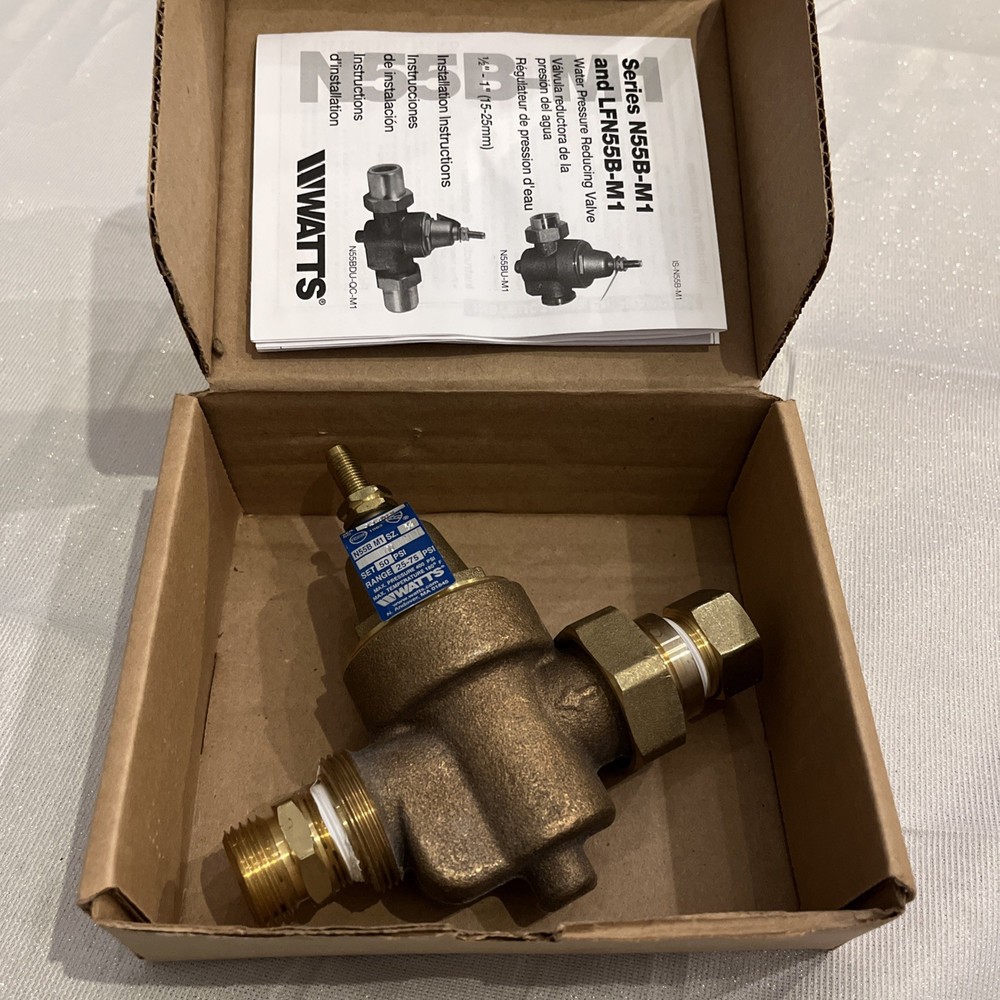 Watts 3/4 N55BU-M1  3/4 in. Brass MPT x FTP Pressure Reducing Valve