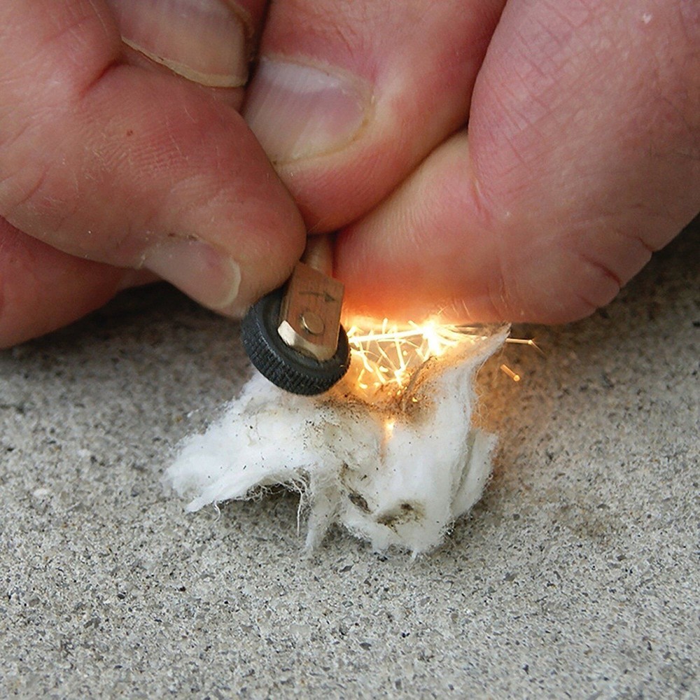 Trailblazer Micro Spark Wheel Emergency Fire Starter, with 3 Flints. Ships Free.