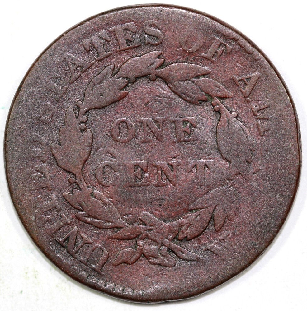 1830 1c N-10 Large Letters Coronet or Matron Head Large Cent