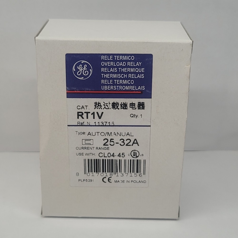 GENERAL ELECTRIC RT1V / RT1V OVERLOAD RELAY (NEW IN BOX)