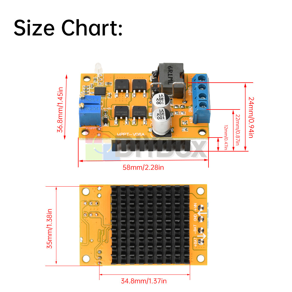 DC 8-28V 5A 100W MPPT Solar Panel Regulator Controller 9V 12V 24V Auto Switch