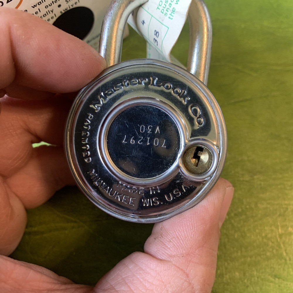 NOS Milwaukee Wisconsin Master Locks Padlock Combination Dial In Box Package 2