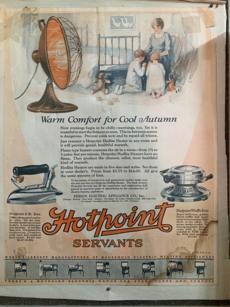 Old Hotpoint Servants Ephemera Advertisement