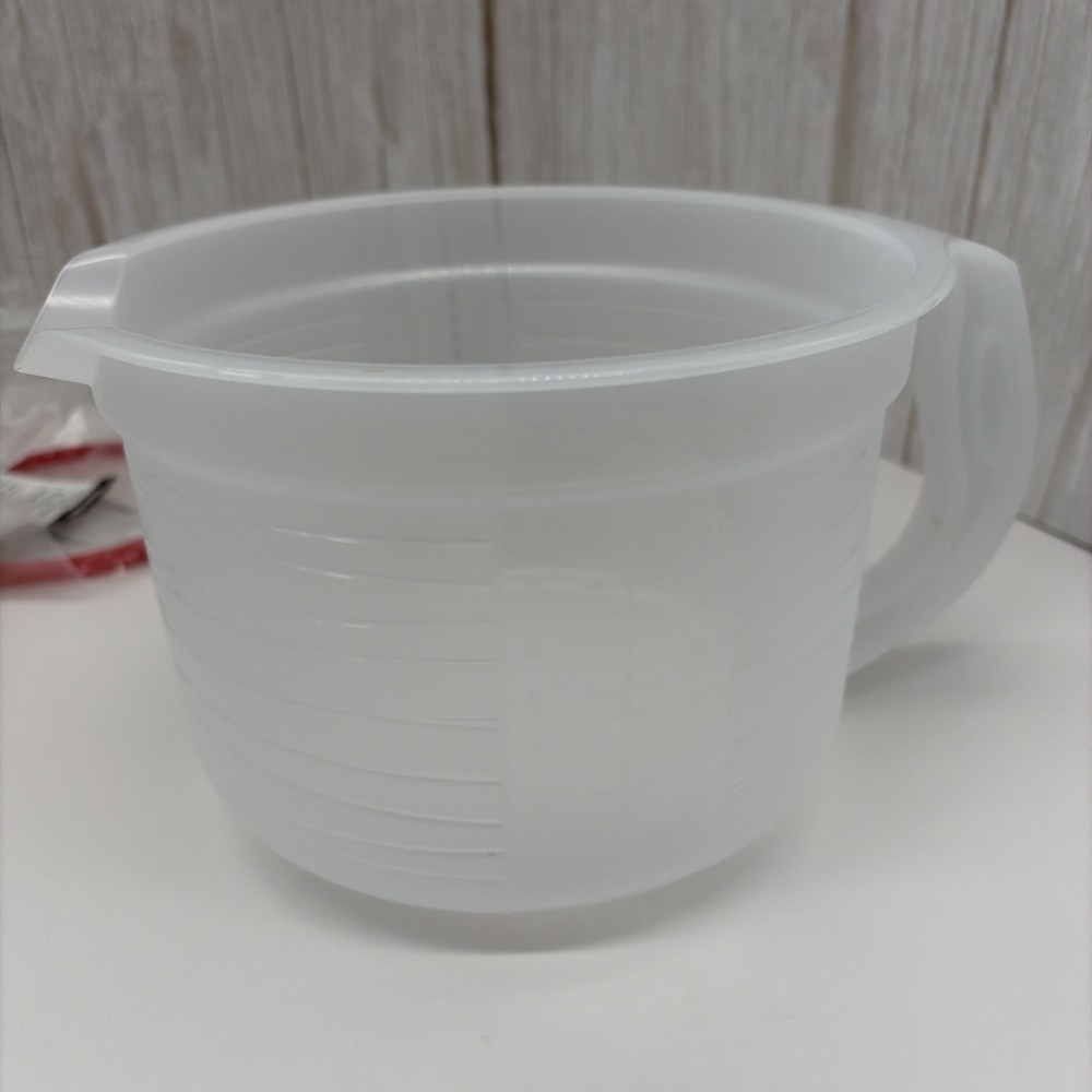 Tupperware Mix N Store Plus Pitcher 8 Cup 5665A-2 Prep Essentials Red Lid New