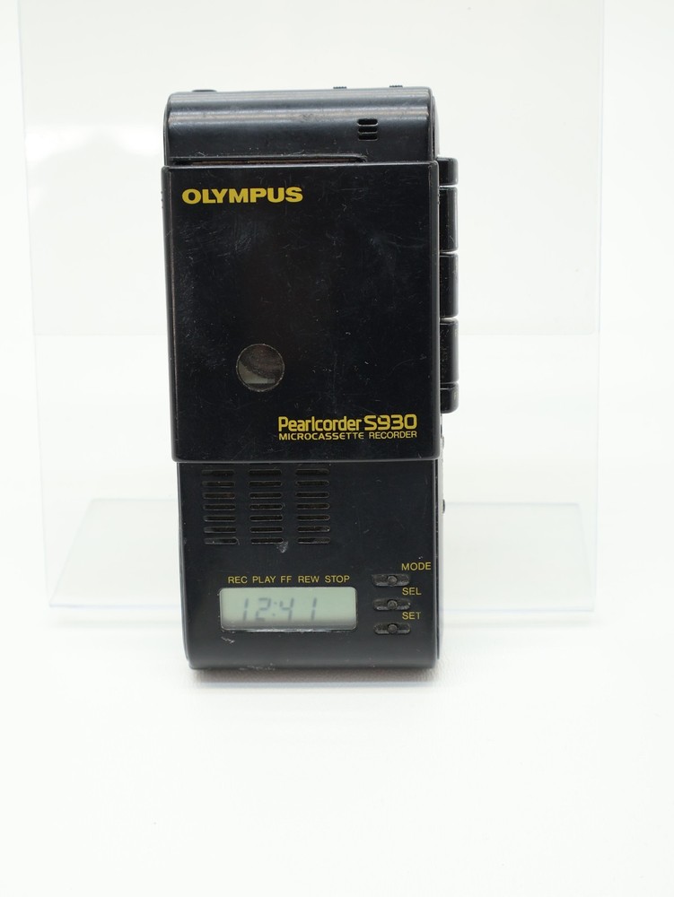 Olympus Pearlcorder S930 Handheld Microcassette Voice Recorder TESTED & WORKING