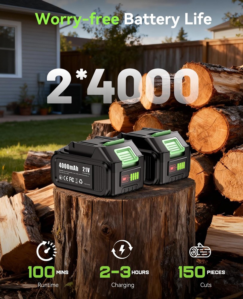 Electric Pole Saws for Tree Trimming: 6 Inch Mini Chainsaw Cordless with Exte...