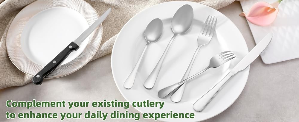 Forks and Spoons Sierware Set, Stainl Steel Flatware